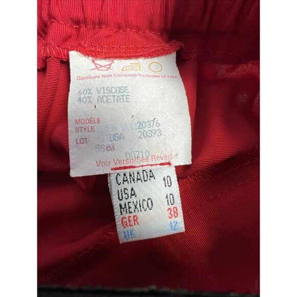 Vintage Red Gold Joseph Ribkoff Skirt and Jacket Suit Set Size 10 - Picture 12 of 14